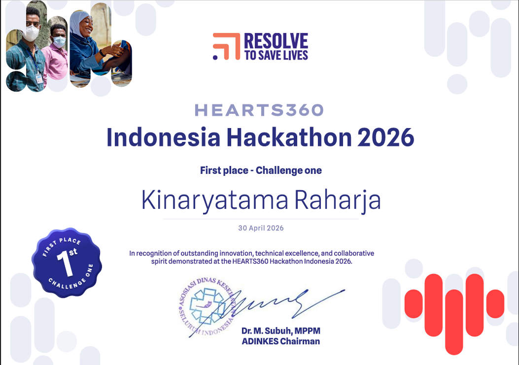 Kinaryatama Raih Juara 1 di HEARTS360 Indonesia Hackathon 2026